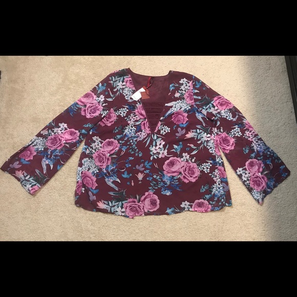 NWT Love Scarlett Long Sleeve Blouse Sz Large - Picture 5 of 7
